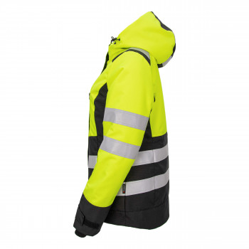 Зимняя женская сигнальная куртка Brodeks KW230, желтый/черный