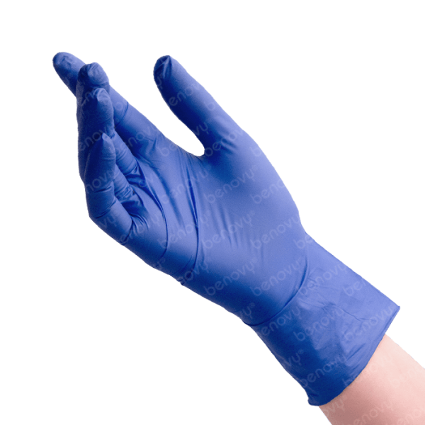 Перчатки BENOVY™ нитриловые 3,5гр. (50 пар), сиренево-голубой