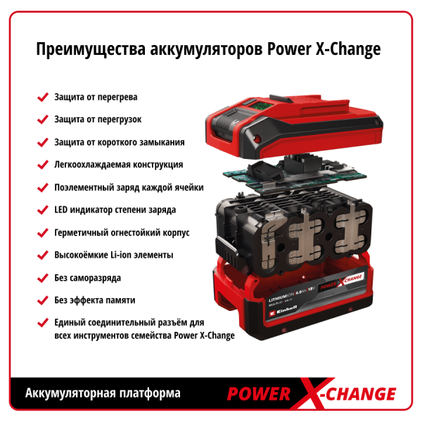 МИКСЕР АККУМУЛЯТОРНЫЙ EINHELL TE-MX 18 LI - SOLO +АККУМУЛЯТОР 18В,5.2АЧ+З\У 4258760SET