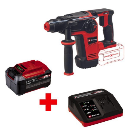 АККУМУЛЯТОРНЫЙ ПЕРФОРАТОР EINHELL TP-HD 18/26 LI BL + АККУМУЛЯТОР 18В,5.2АЧ+З\У 4514265SET